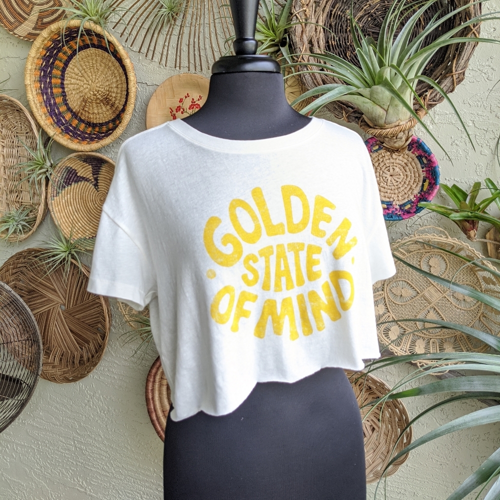 New GAP M Cropped T-shirt Golden State of Mind